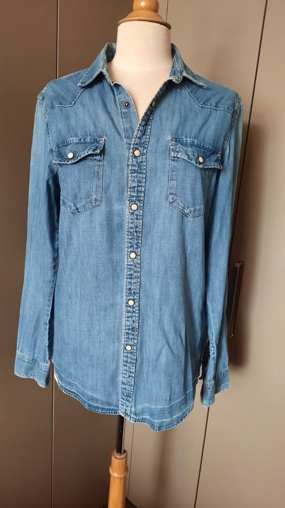Spijkerbloes L.O.G.G Denim shirt fitted Maat S, Ophalen of Verzenden, Zo goed als nieuw, Blauw