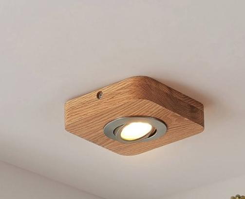 Nieuw! Trendy houten plafond lamp, Huis en Inrichting, Lampen | Hanglampen, Nieuw, Ophalen of Verzenden, Modern, Minder dan 50 cm
