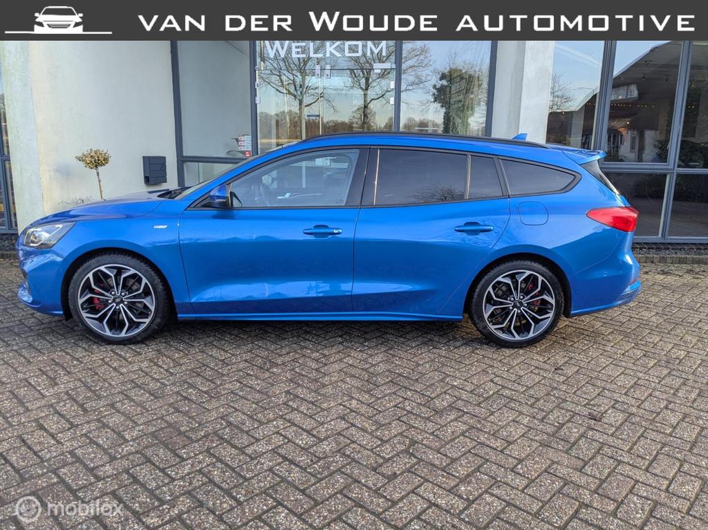 Ford Focus Wagon 1.0 EcoBoost Hybrid ST Line X Business, Auto's, Blauw, Origineel Nederlands, 19 km/l, Onderhoudsboekje