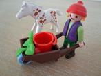 Playmobil Meisje met kruiwagen en kalfje, Ophalen of Verzenden, Zo goed als nieuw, Complete set
