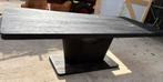 Design eettafel 240 cm – zwart – massief hout – unieke poot, Ophalen, 100 tot 150 cm, Rechthoekig, Nieuw