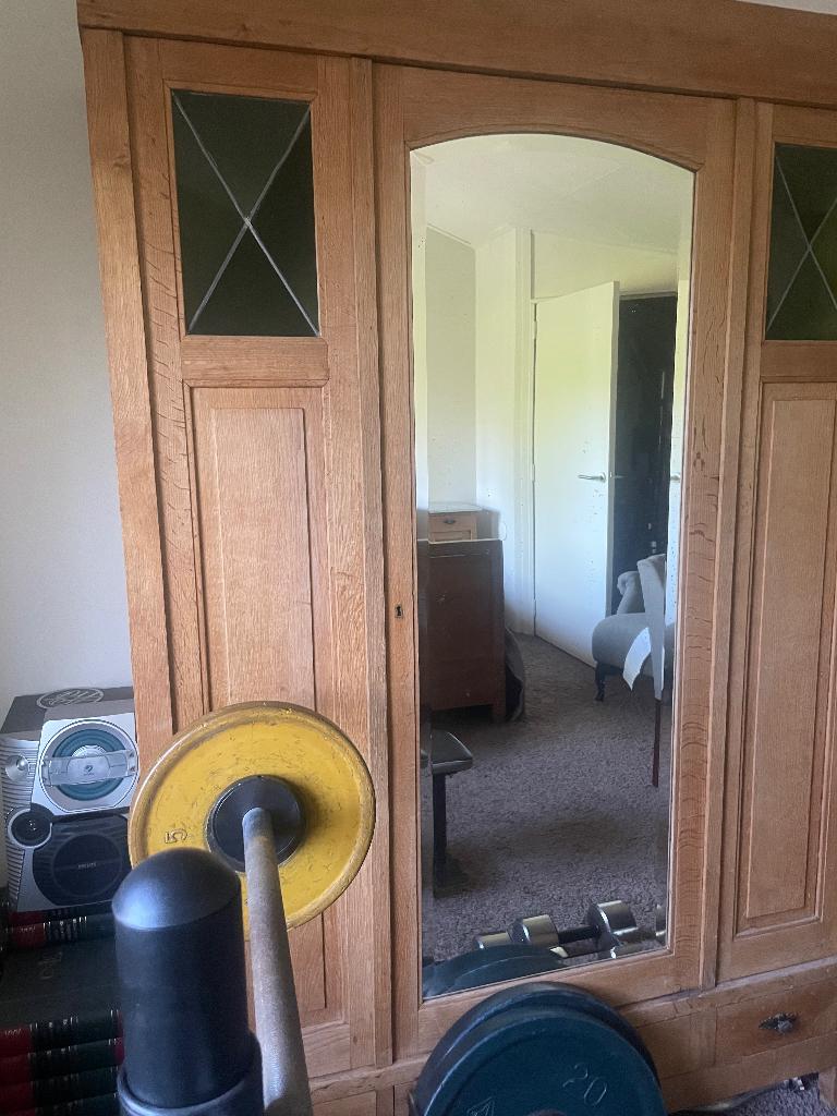 Antieke slaapkamer set van massief eikenhout, Antiek en Kunst, Antiek | Meubels | Kasten, Ophalen