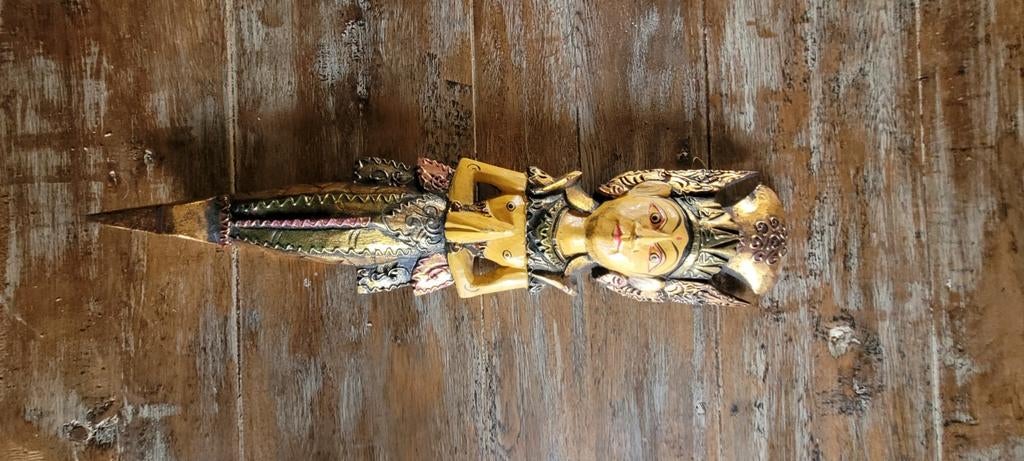 Houten decoratie Indonesië, Ophalen of Verzenden, Zo goed als nieuw