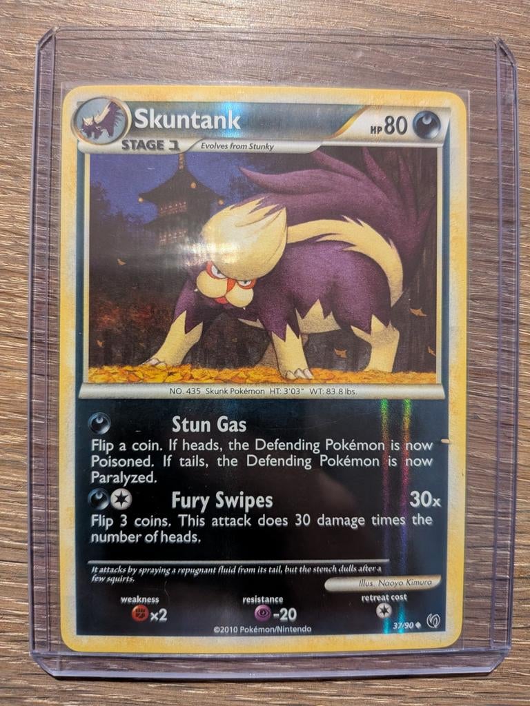 Skuntank uit HGSS Undaunted 37/90 Reversed Foil, Ophalen of Verzenden, Zo goed als nieuw, Losse kaart, Foil