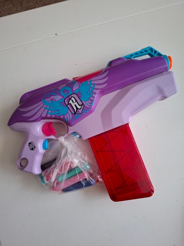 Nerf Rebelle Rapid Red Blaster met Darts, Ophalen of Verzenden, Gebruikt, Jongen of Meisje