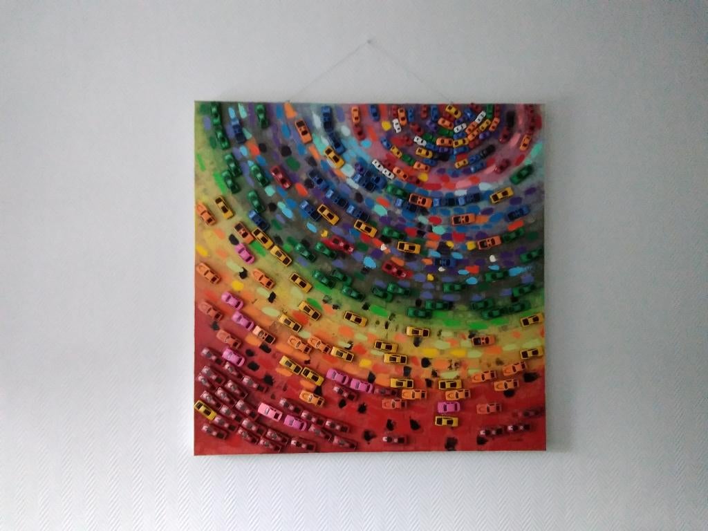 Coco maison schilderij wanddecoratie, Huis en Inrichting, Woonaccessoires | Wanddecoraties, Ophalen, Schilderij, Meerkleurig, Zo goed als nieuw