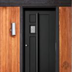 Moderne houten voordeur buitendeur Raalte met glas, Niet ingevuld, 80 tot 100 cm, Niet ingevuld, Nieuw