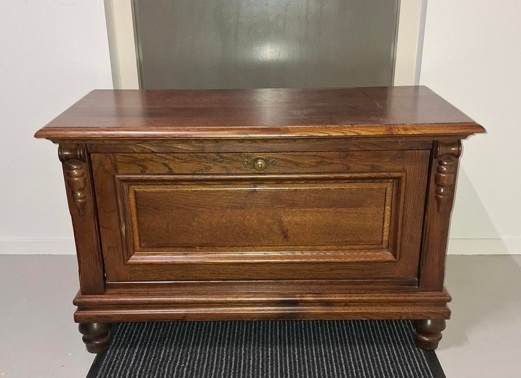 Antieke eikenhouten kast, Ophalen, Gebruikt, 50 tot 100 cm, 50 tot 75 cm