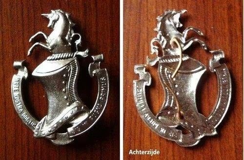 Belgisch verzilverde mutsinsigne, Cavalerie, Verzenden, Landmacht, Overige gebieden, Embleem of Badge