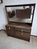 Vintage retro kaptafel met lades en kantelbare spiegel, Ophalen, Gebruikt, 50 tot 100 cm, Minder dan 100 cm
