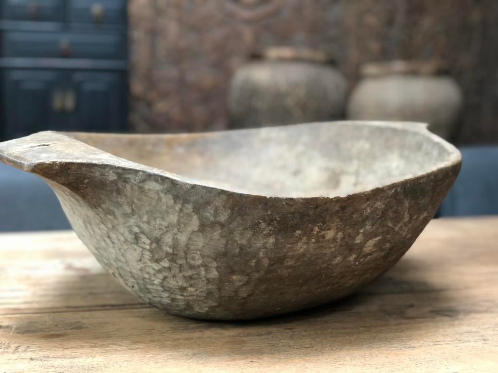 Oude houten deegbak deegkom sober sleets imperfect, Antiek en Kunst, Curiosa en Brocante, Ophalen of Verzenden