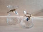 2 Riverdale vaasjes, Overige kleuren, Ophalen of Verzenden, Minder dan 50 cm, Glas