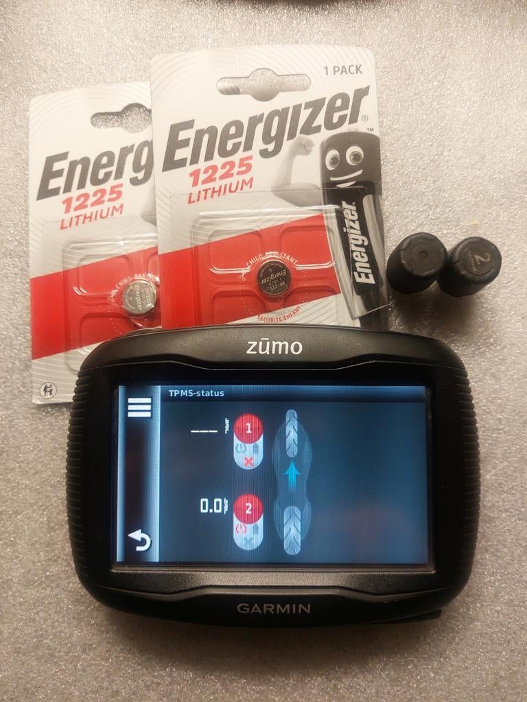 Garmin Zumo 2x TPMS voor 390/395 met nieuwe batterijen, Motoren, Ophalen of Verzenden, Gebruikt