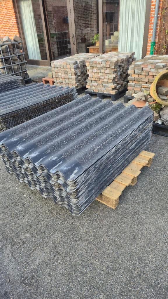250 Golfplaten + Nokstukken + Schroeven | Asbestvrij |, Ophalen, Overige materialen, Gebruikt, 15 m² of meer