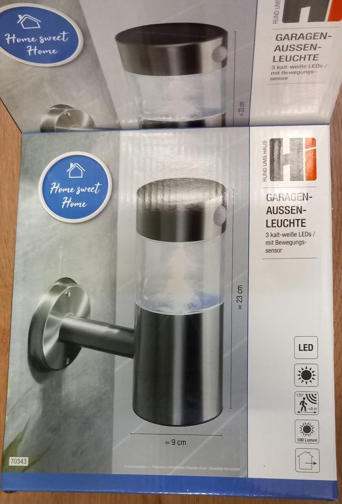 Led buitenlamp met bewegingssensor, Tuin en Terras, Minder dan 50 watt, Wandlamp, Aluminium, Ophalen of Verzenden