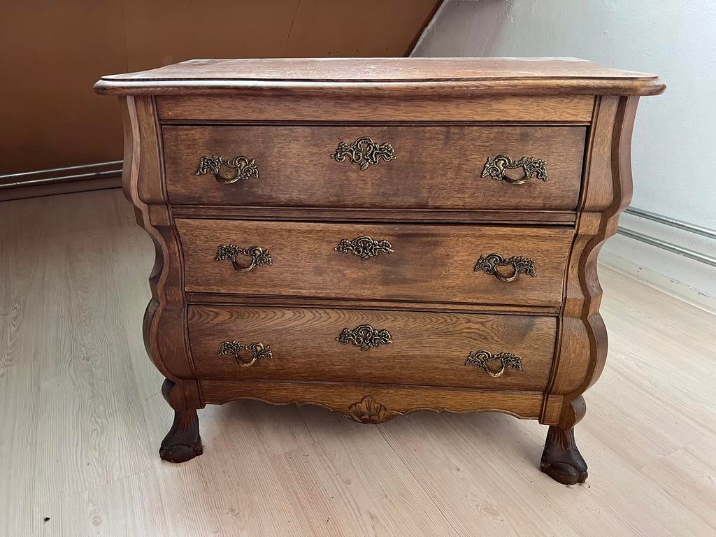 Eiken ladenkast, Huis en Inrichting, Ophalen, 50 tot 100 cm, Zo goed als nieuw, 3 of 4 laden