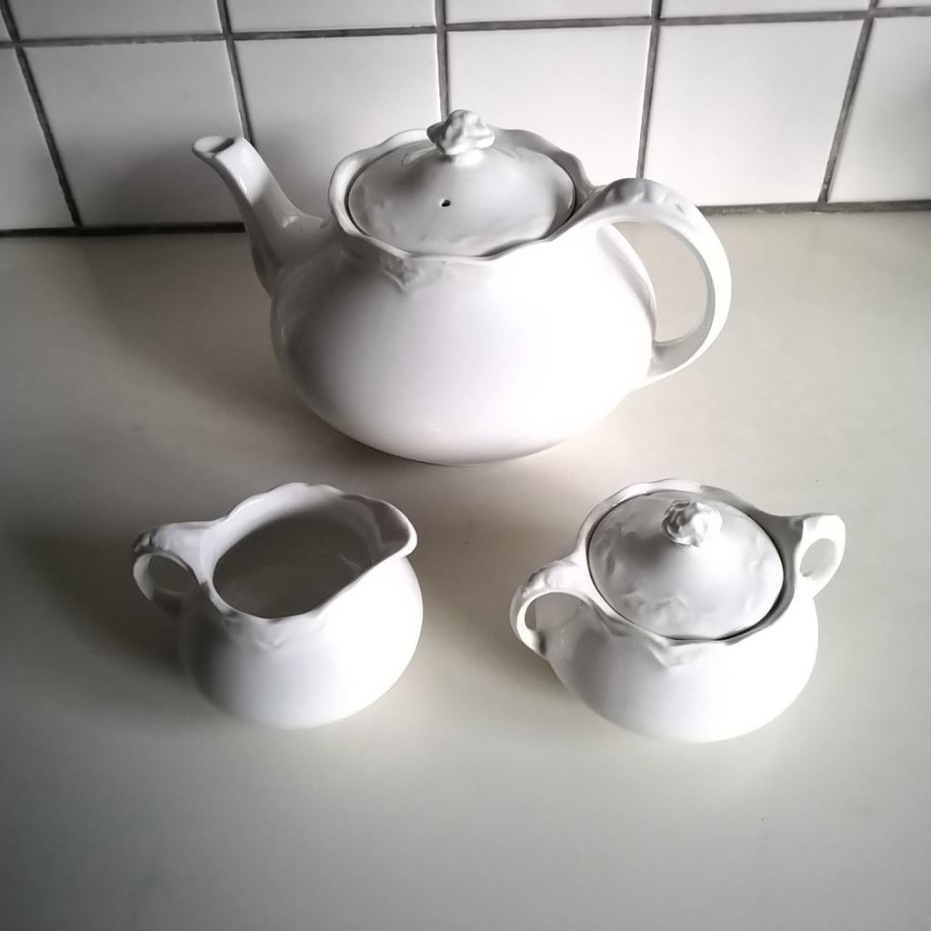 Engels crown ducal  theepot en roomstel, Ophalen of Verzenden, Porselein, Overige stijlen, Overige typen