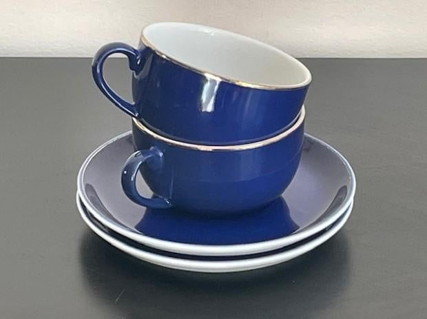 Mitterteich Douwe Egberts 2 koffie/theekoppen met schotels, Ophalen of Verzenden