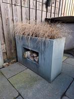 Gave betonlook grijze plantenbak incl houtopslag, Ophalen, Kunststof, Zo goed als nieuw, Balkon