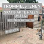 Gratis Trommelstenen 15x15x6 - Zelf eruit halen!, Tuin en Terras, Ophalen, Gebruikt, Klinkers, 10 m² of meer