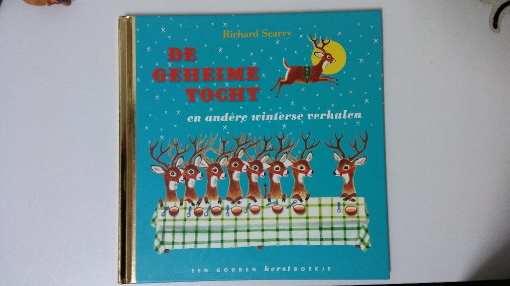 Gouden kerstboekje de geheime tocht Richard Scarry uitgave, Boeken, Ophalen of Verzenden, Gelezen, Fictie algemeen