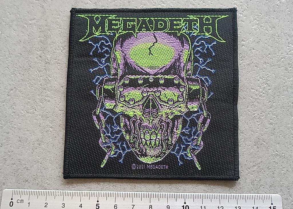 Megadeth zeer mooie nieuwe Vic rattlehead patch 5  metal, Verzenden, Nieuw, Kleding
