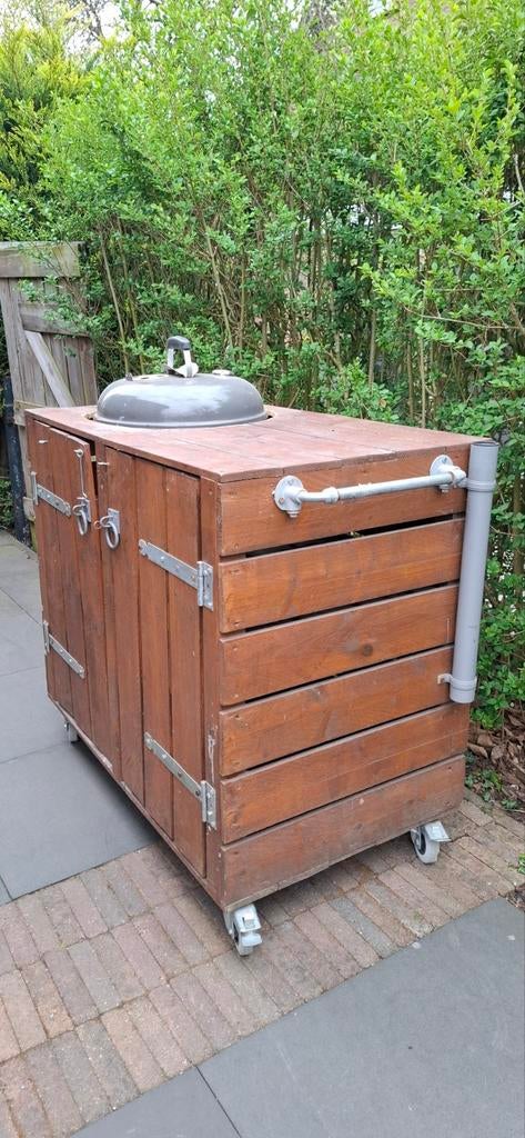 BBQ meubel/kast (evt. incl. Weber BBQ), Tuin en Terras, Ophalen, Gebruikt, Weber (optioneel), Met accessoires