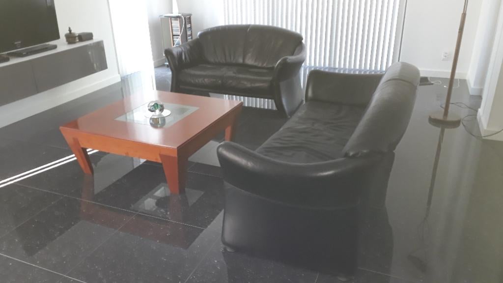 Leolux bankstel, Huis en Inrichting, Banken | Bankstellen, Ophalen, Gebruikt, Minder dan 75 cm, Leer