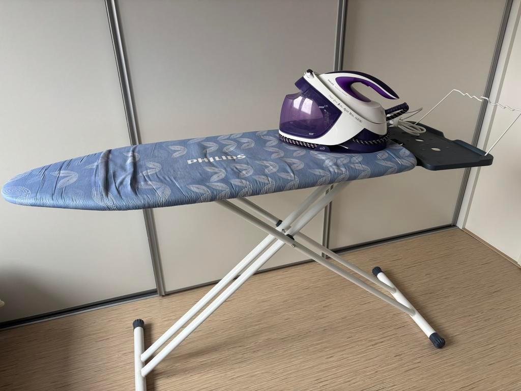 Makkelijk strijken Philips stoomgenerator + maxi strijkplank, Witgoed en Apparatuur, Strijkijzers en Strijkplanken, Zo goed als nieuw