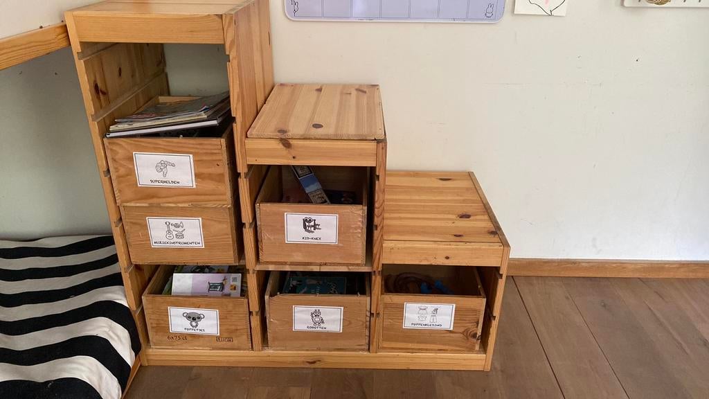 Ikea TROFAST trapkast hout, Ophalen, Gebruikt, Kast, 75 tot 100 cm