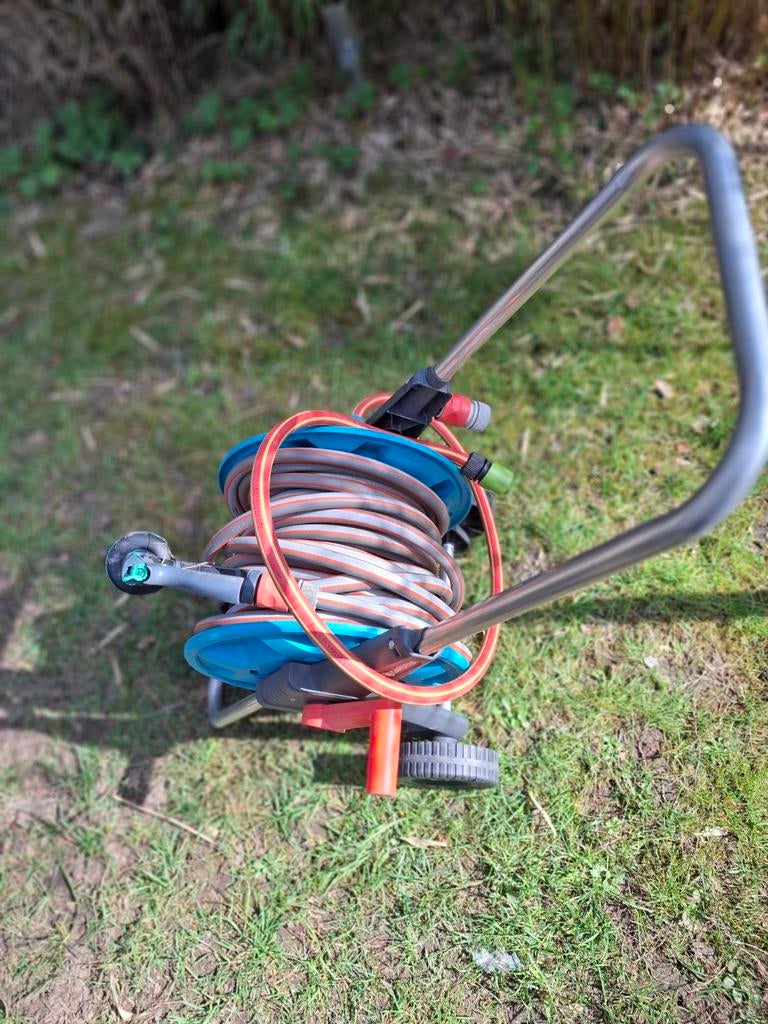 Gardena tuinhaspel met 20 meter slang, Tuin en Terras, Tuinslangen, Ophalen of Verzenden