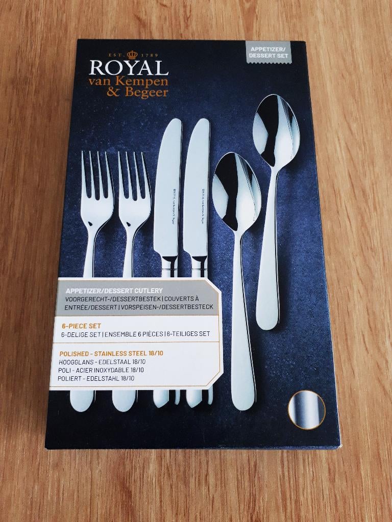 royal van kempen & begeer voorgerecht-/dessertbestek, Nieuw, Ophalen of Verzenden, Rvs of Chroom, Vaatwasserbestendig