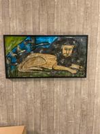 Klassiek Leeuw Schilderij Ingelijst, Antiek en Kunst, Ophalen of Verzenden