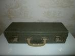 Brocant oud klarinet koffertje gemeleerd groen, Antiek en Kunst, Ophalen of Verzenden