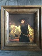2 Rembrandt Replica Schilderijen op Houten Paneel., Antiek en Kunst, Kunst | Schilderijen | Klassiek, Ophalen of Verzenden