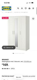 Ikea kledingkast brimmes, Huis en Inrichting, Kasten | Kledingkasten, Ophalen, 50 tot 100 cm, Zo goed als nieuw, 150 tot 200 cm