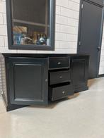 Dressoir commode tv kast landelijk zwart lades deurtjes slot, Huis en Inrichting, Kasten | Dressoirs, Ophalen, Gebruikt, 25 tot 50 cm