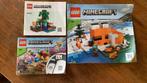 Lego minecraft 21178 21164 21240 zgan, Ophalen, Zo goed als nieuw, Complete set, Lego