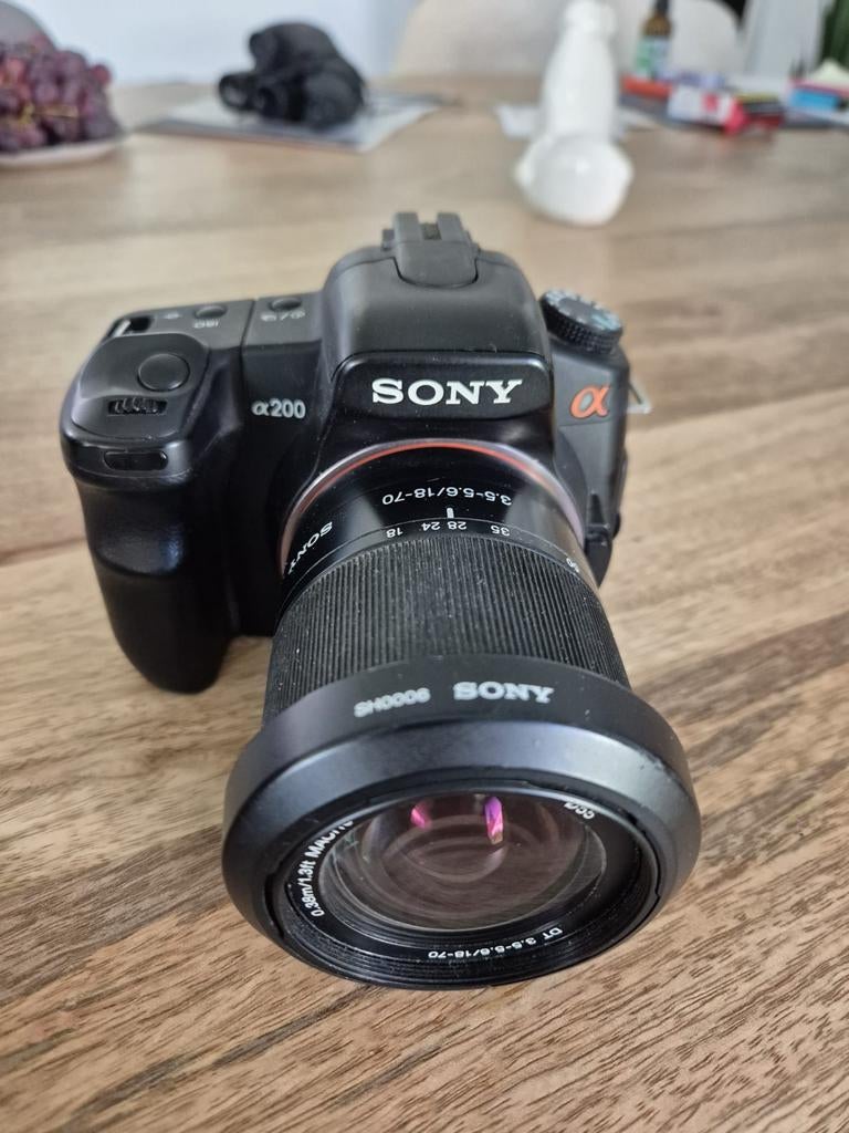 Sony Alpha A200 Spiegelreflexcamera met extra lens., Gebruikt, Spiegelreflex, Ophalen of Verzenden, Sony