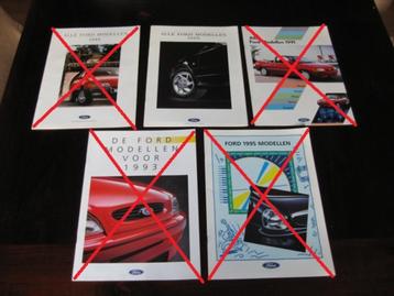 Ford Alle Modellen Folder 1989 beschikbaar voor biedingen