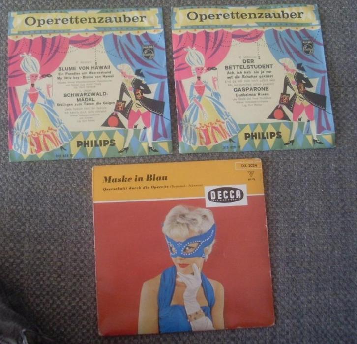 Operette - 3 singles (eventueel ook los te koop), Cd's en Dvd's, Vinyl Singles, Gebruikt, Single, Klassiek, 7 inch, Ophalen of Verzenden