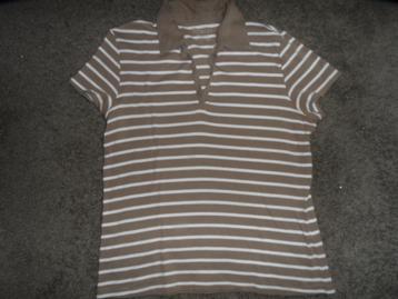 Beige/wit gestreept damesshirt (Yessica Basics, C&A)