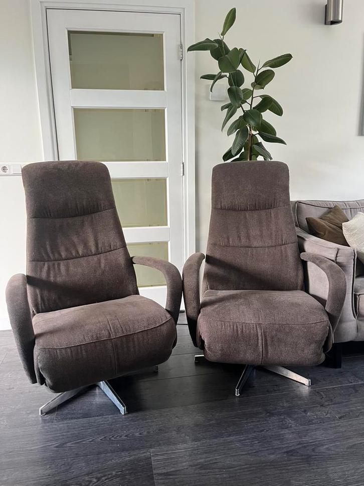 Nette set Prominent Relaxfauteuils Elektrisch Stof, Huis en Inrichting, Fauteuils, Zo goed als nieuw, Stof, Minder dan 50 cm, 75 tot 100 cm