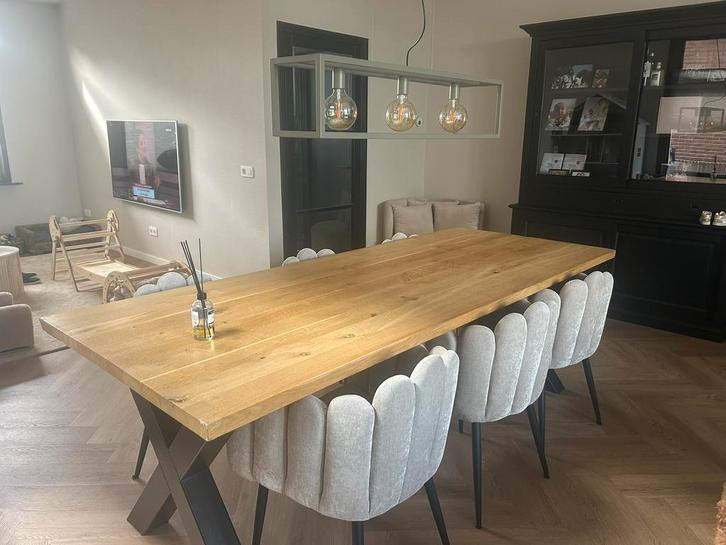 Eetkamer stoelen en eettafel, Huis en Inrichting, Complete eetkamers, Zo goed als nieuw, 4 tot 6 stoelen, Ophalen