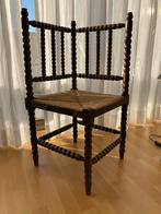 Houten stoeltje met rieten zitting, Huis en Inrichting, Stoelen, Ophalen, Gebruikt, Bruin, Eén