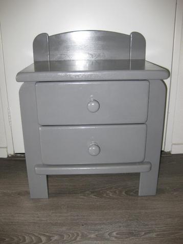nachtkastje bijzetkastje grijs geschilderd beschikbaar voor biedingen