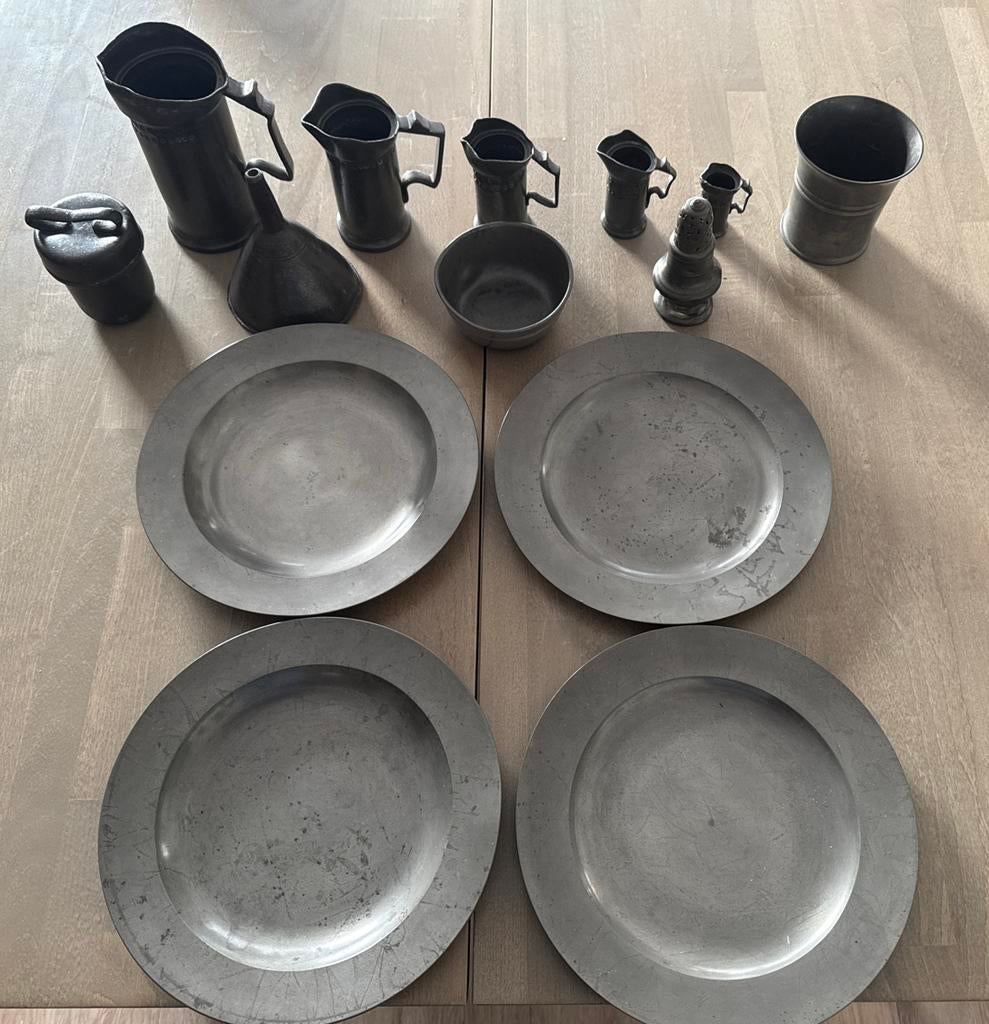 Collectie Tinnen Voorwerpen, Antiek en Kunst, Ophalen