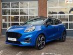 Ford Puma 1.0 EcoBoost Hybrid ST-Line X, 155Pk, Navi, camera, Auto's, Voorwielaandrijving, Zwart, Blauw, Leder en Stof