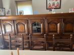 Massief eikenhouten buffetkast, Huis en Inrichting, Ophalen, Gebruikt, Massief eikenhouten buffetkast donker bruin, Eikenhout