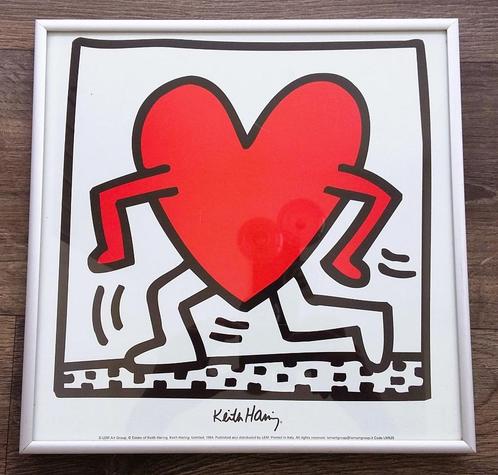 Om het jaar 2000 Pop Art Keith Haring Lithografie ingelijst, Antiek en Kunst, Kunst | Litho's en Zeefdrukken, Ophalen of Verzenden
